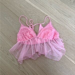 urban outfitters pink babydoll top